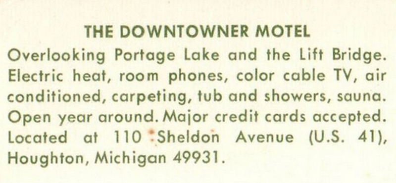 Downtowner Motel - Vintage Postcard (newer photo)